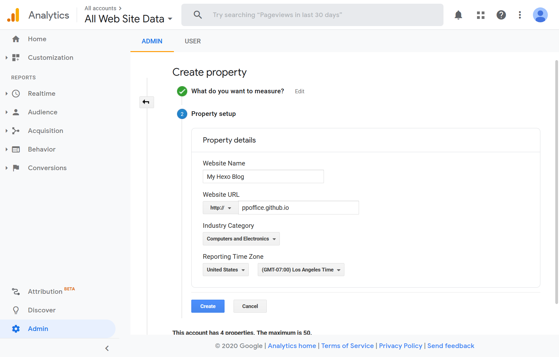 资产设置 - Google Analytics